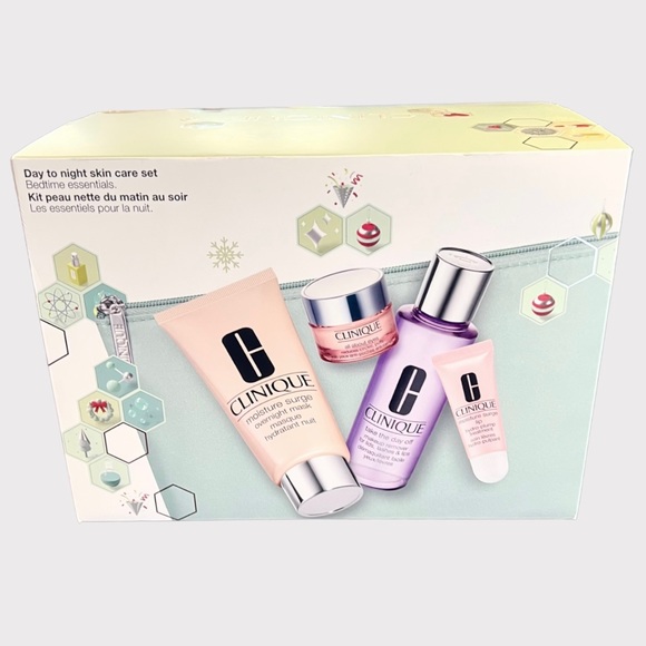 Clinique Day to Night Skin Care Set Bedtime Essentials New in Box 10 Piece Set